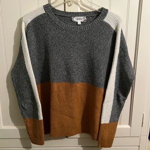 Cozy color blocking sweater